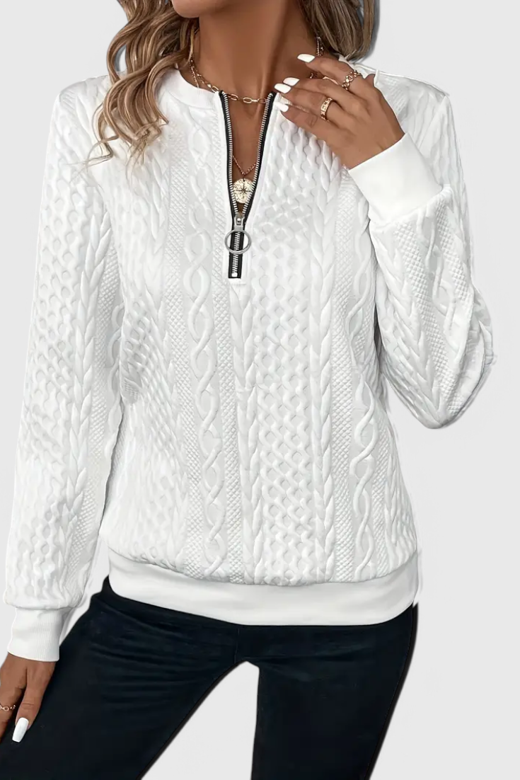 Zoey | Soft Knit Sweater with Zipper