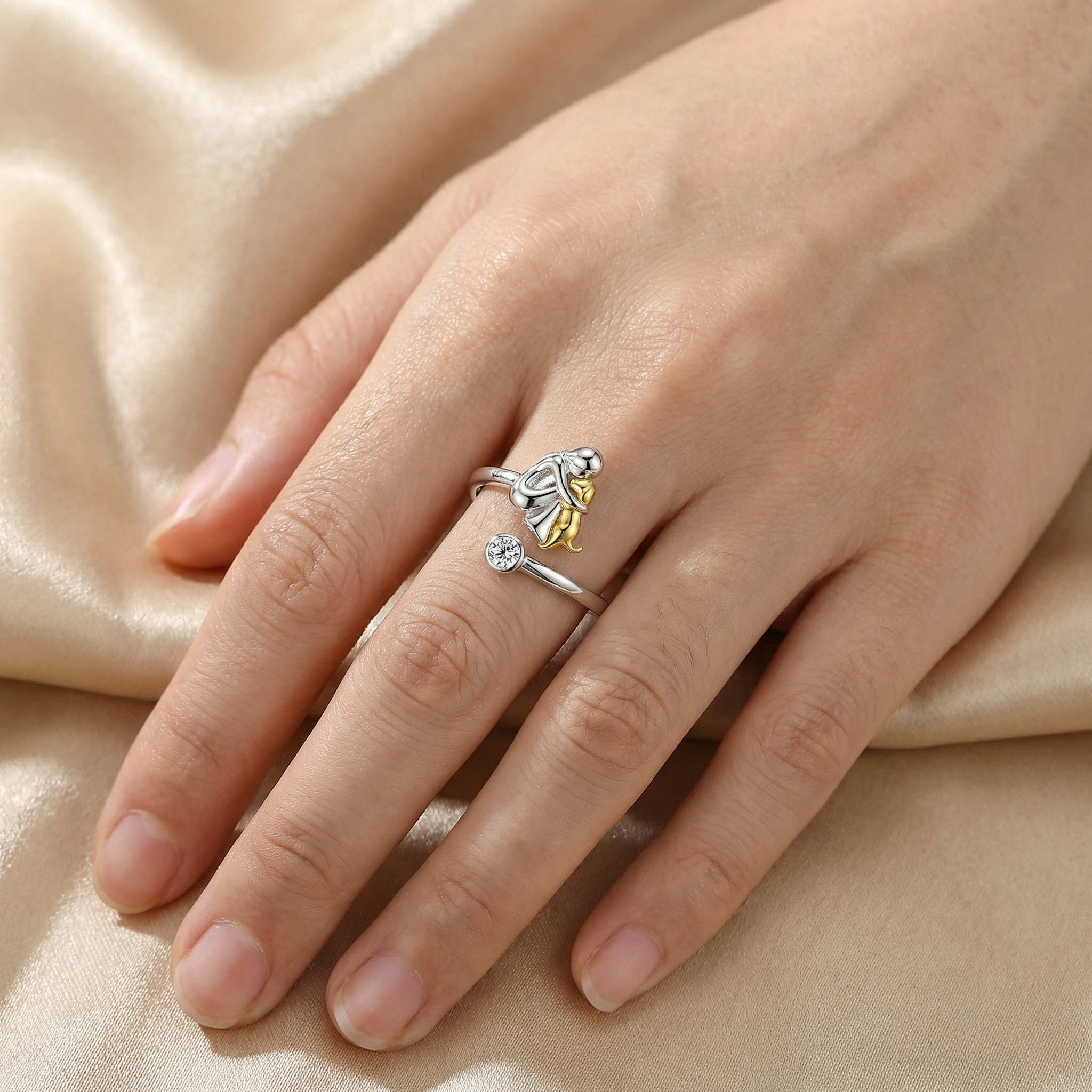 "Forever in Your Heart" Dog Hug  – Adjustable Ring