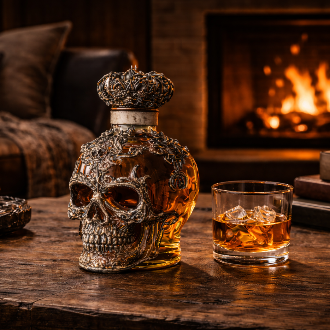 Whiskey Bottle - Skulls Edition