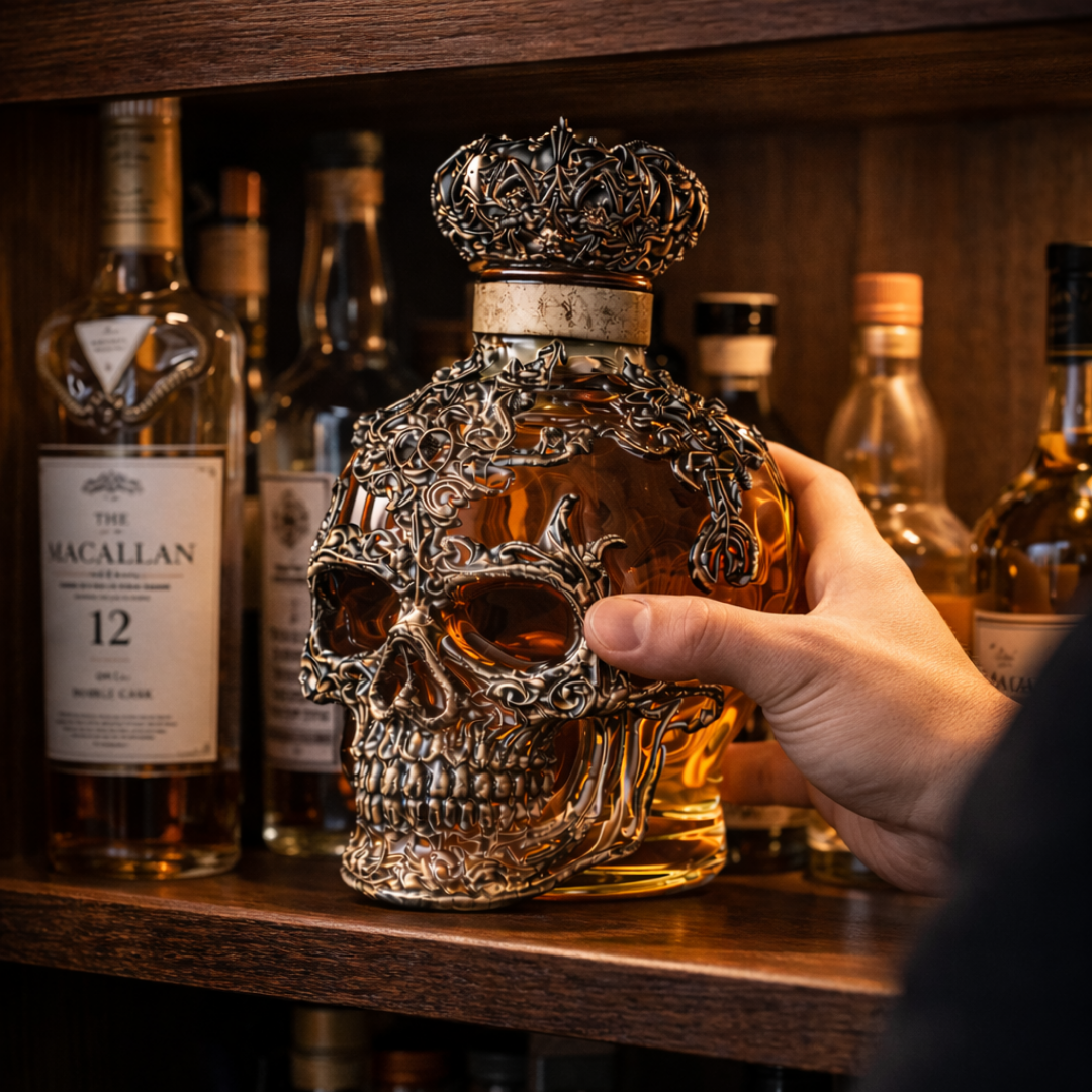 Whiskey Bottle - Skulls Edition